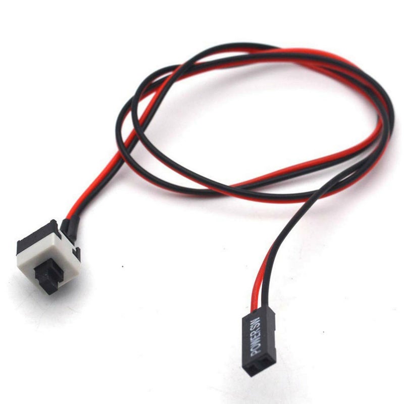 fosa PC Power, PC Reset Passthrough Motherboard Power, Jumper Switch for ATX Chassis, 2Pin Power Switch Cable for PC Motherboard Restart - Image 1